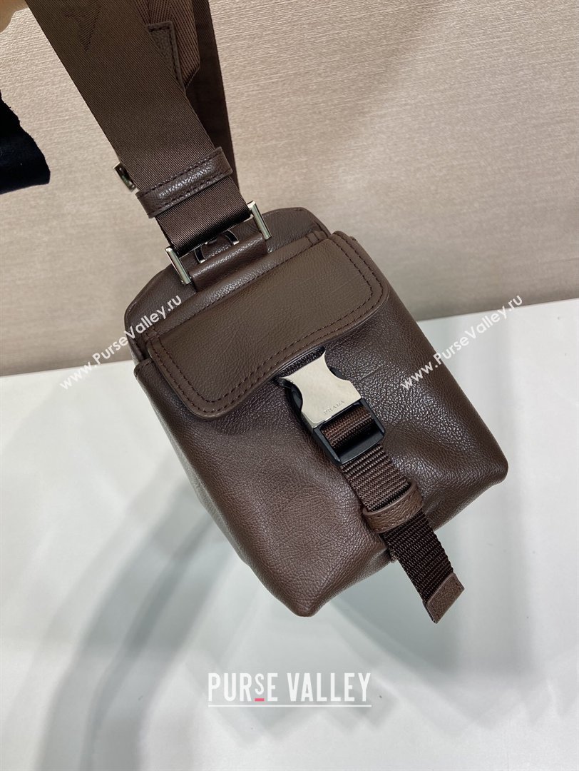 Prada Explore Leather Shoulder bag Coffee Brown 2026 2VH206 (YZ-260410078)
