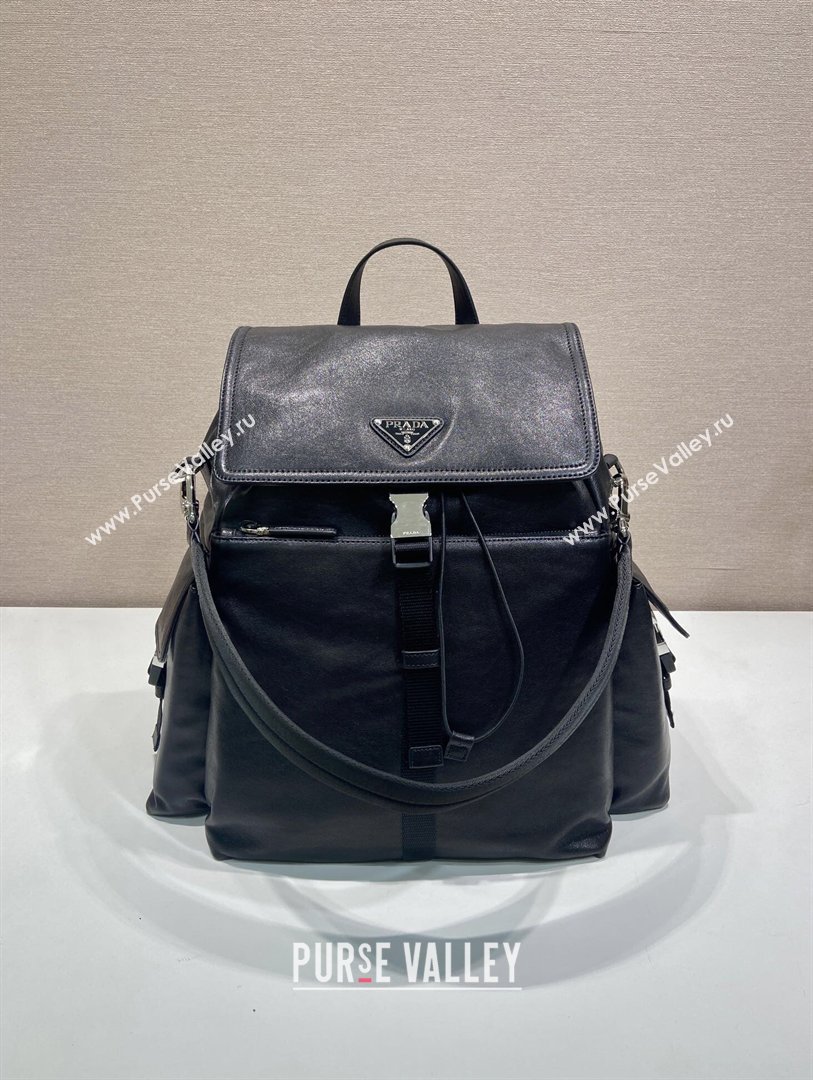 Prada Mens Explore leather backpack bag Black 2026 2VZ118 (YZ-260410124)