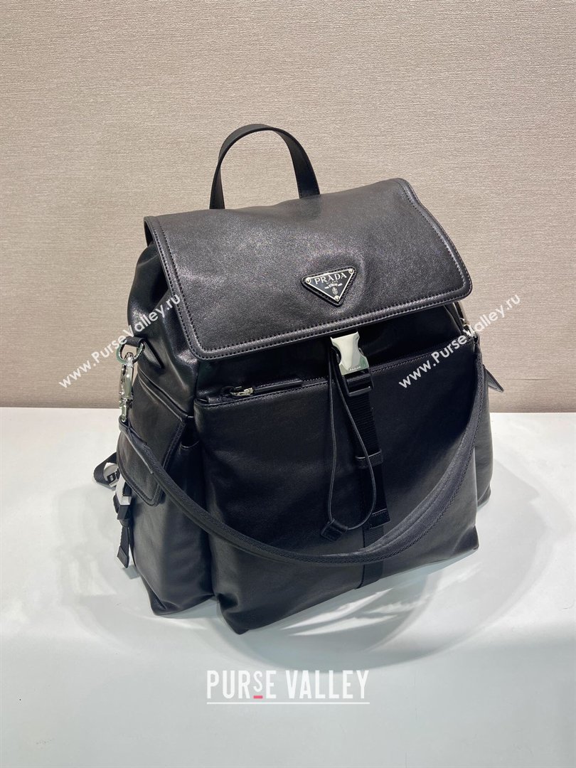 Prada Mens Explore leather backpack bag Black 2026 2VZ118 (YZ-260410124)