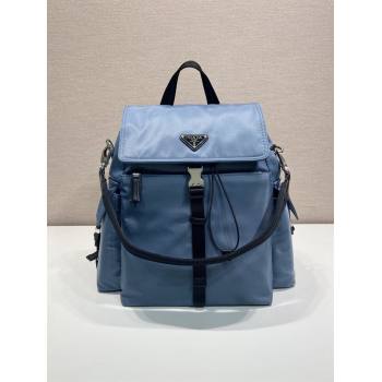 Prada Mens Explore Re-Nylon and leather backpack bag Blue 2026 2VZ118 (YZ-260410125)