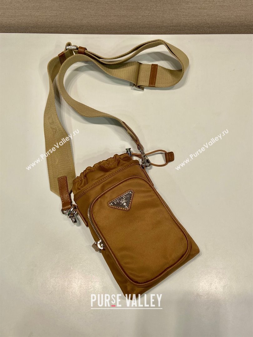 Prada Re-Nylon Smartphone Case 2ZH155 Brown 2025 (YZ-250627032)