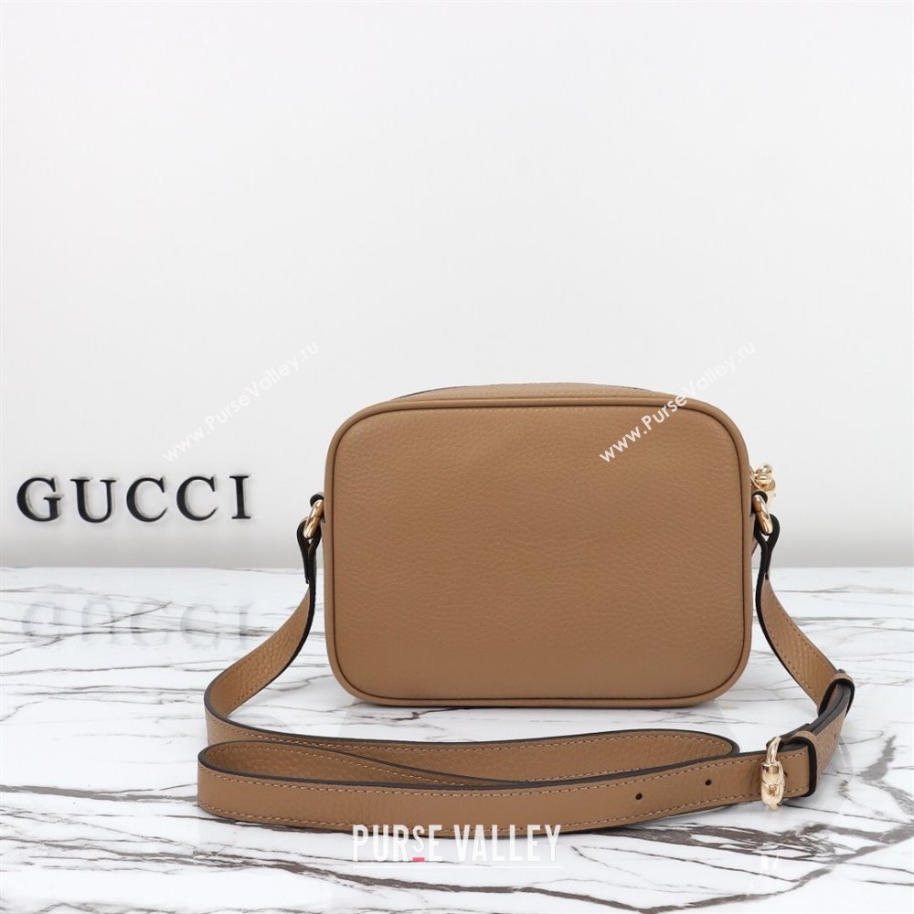 Gucci Soho Small Leather Interlocking G Tassel Disco Camera Bag Beige 308364 2024 (DLH-240828032)