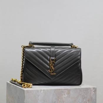 Saint Laurent Medium Monogram College Bag in Leather 392737 Dark Grey 2025 (YY-250520046)