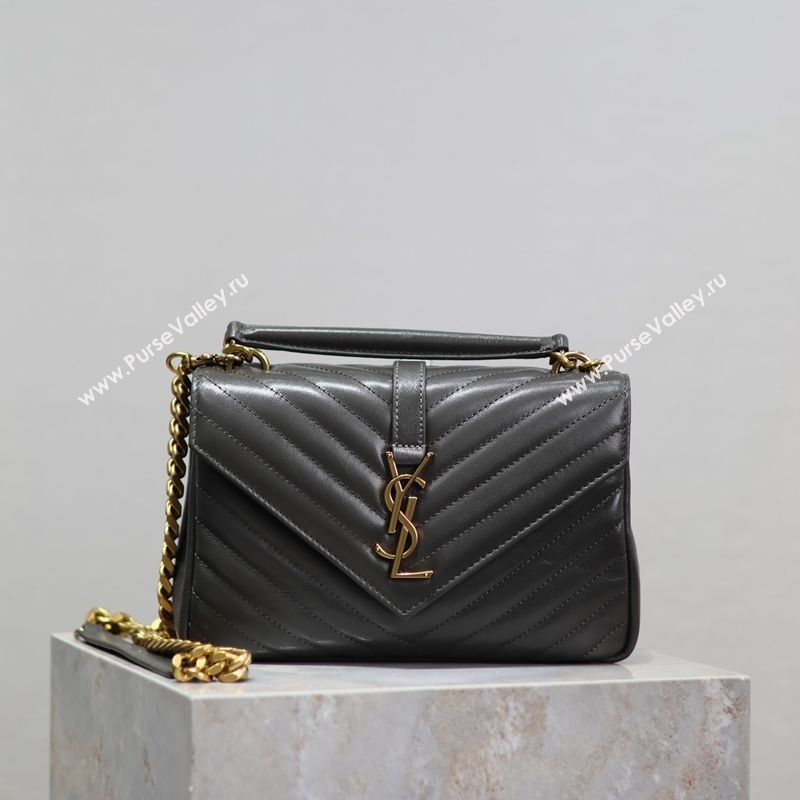 Saint Laurent Medium Monogram College Bag in Leather 392737 Dark Grey 2025 (YY-250520046)