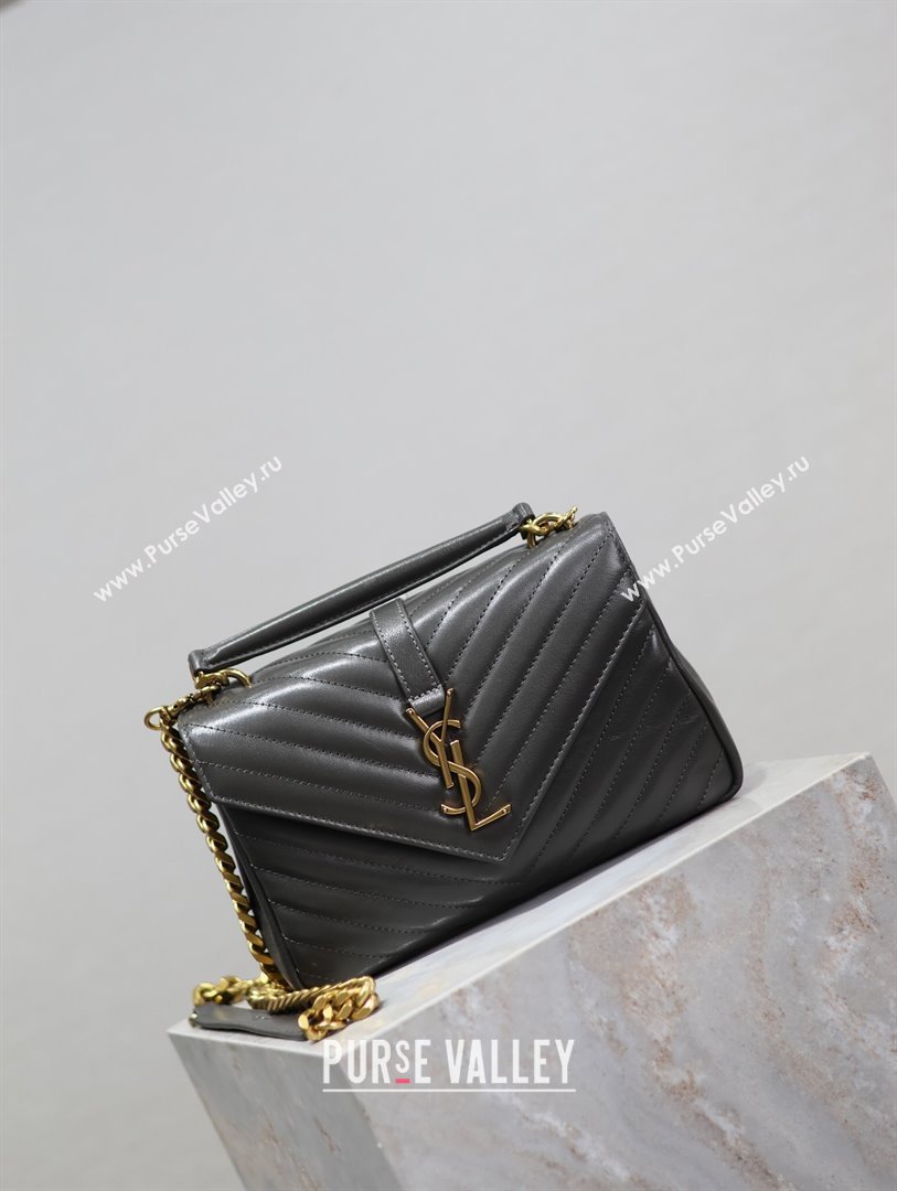 Saint Laurent Medium Monogram College Bag in Leather 392737 Dark Grey 2025 (YY-250520046)