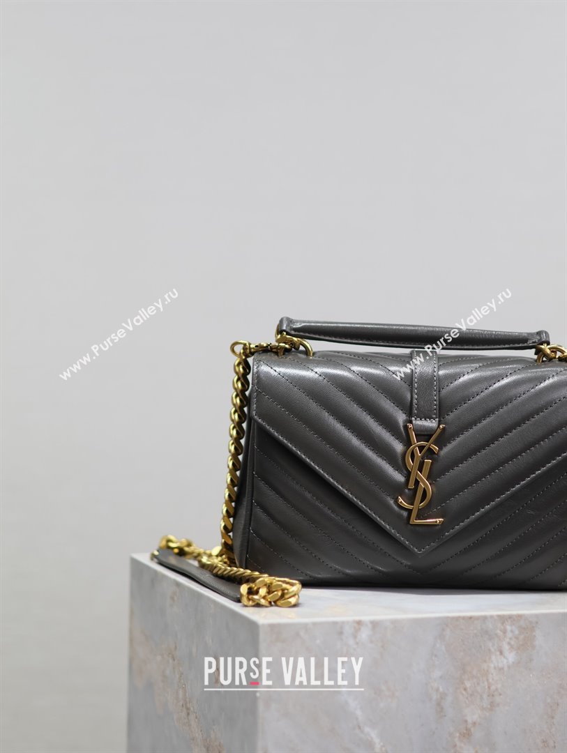Saint Laurent Medium Monogram College Bag in Leather 392737 Dark Grey 2025 (YY-250520046)