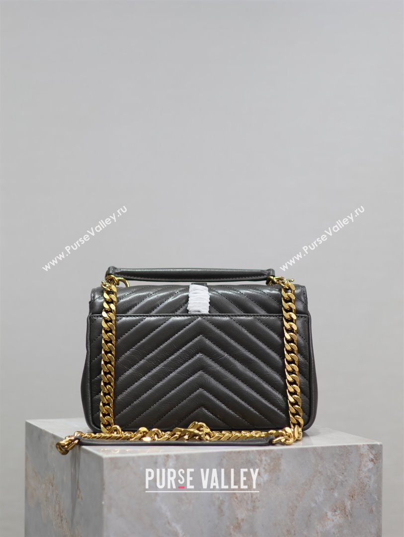 Saint Laurent Medium Monogram College Bag in Leather 392737 Dark Grey 2025 (YY-250520046)