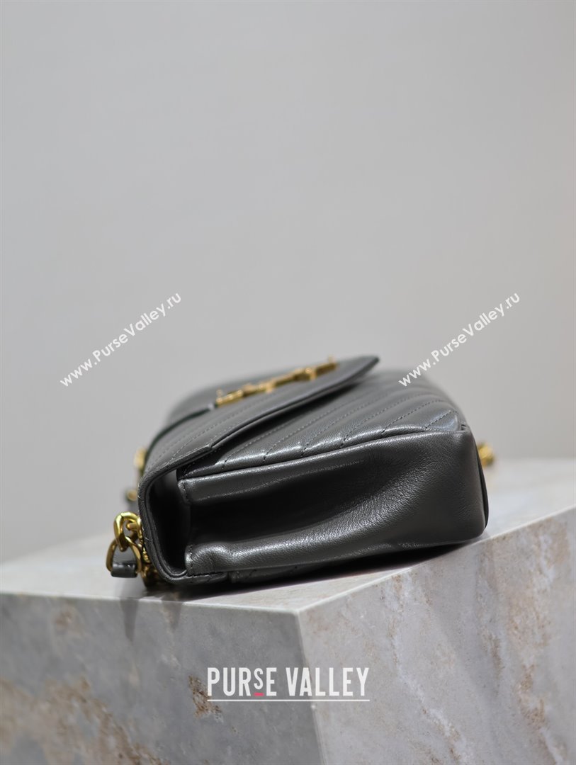 Saint Laurent Medium Monogram College Bag in Leather 392737 Dark Grey 2025 (YY-250520046)
