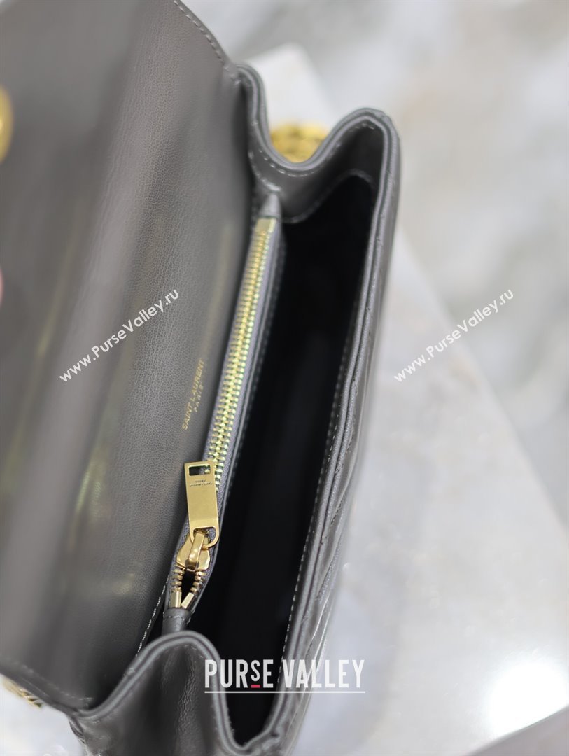 Saint Laurent Medium Monogram College Bag in Leather 392737 Dark Grey 2025 (YY-250520046)