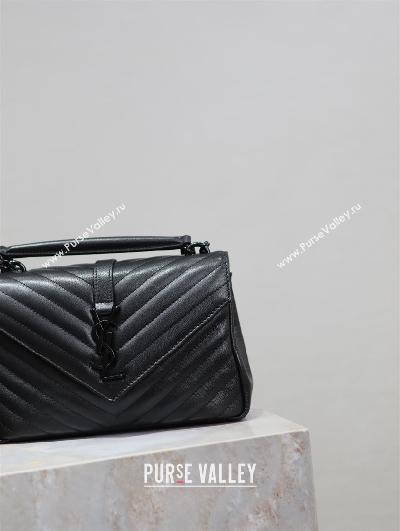 Saint Laurent Medium Monogram College Bag in Leather 392737 All Black 2025 (YY-250520049)