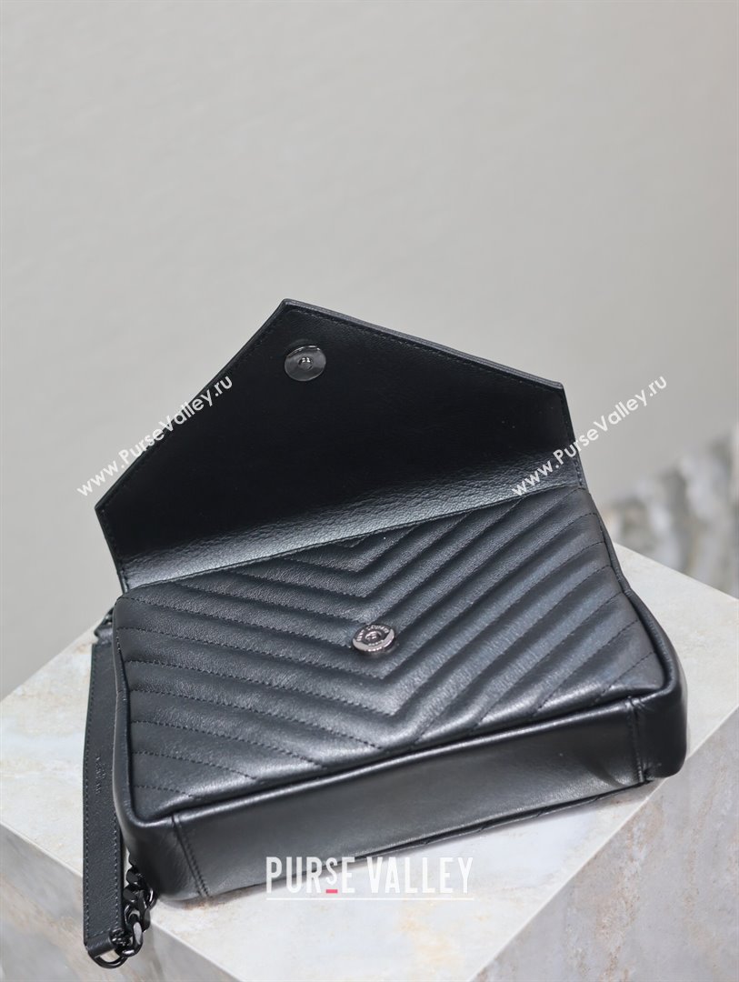 Saint Laurent Medium Monogram College Bag in Leather 392737 All Black 2025 (YY-250520049)