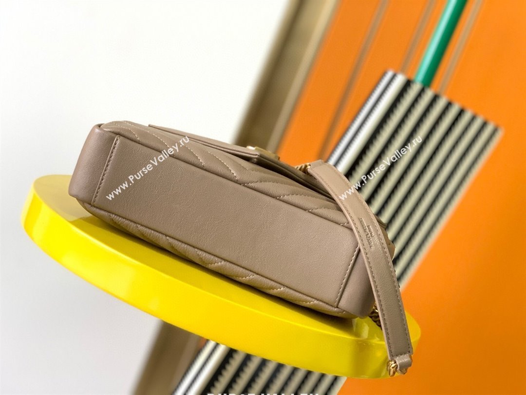 Saint Laurent Medium Monogram College Bag in Leather 392737 Beige 2025 (YY-250520051)