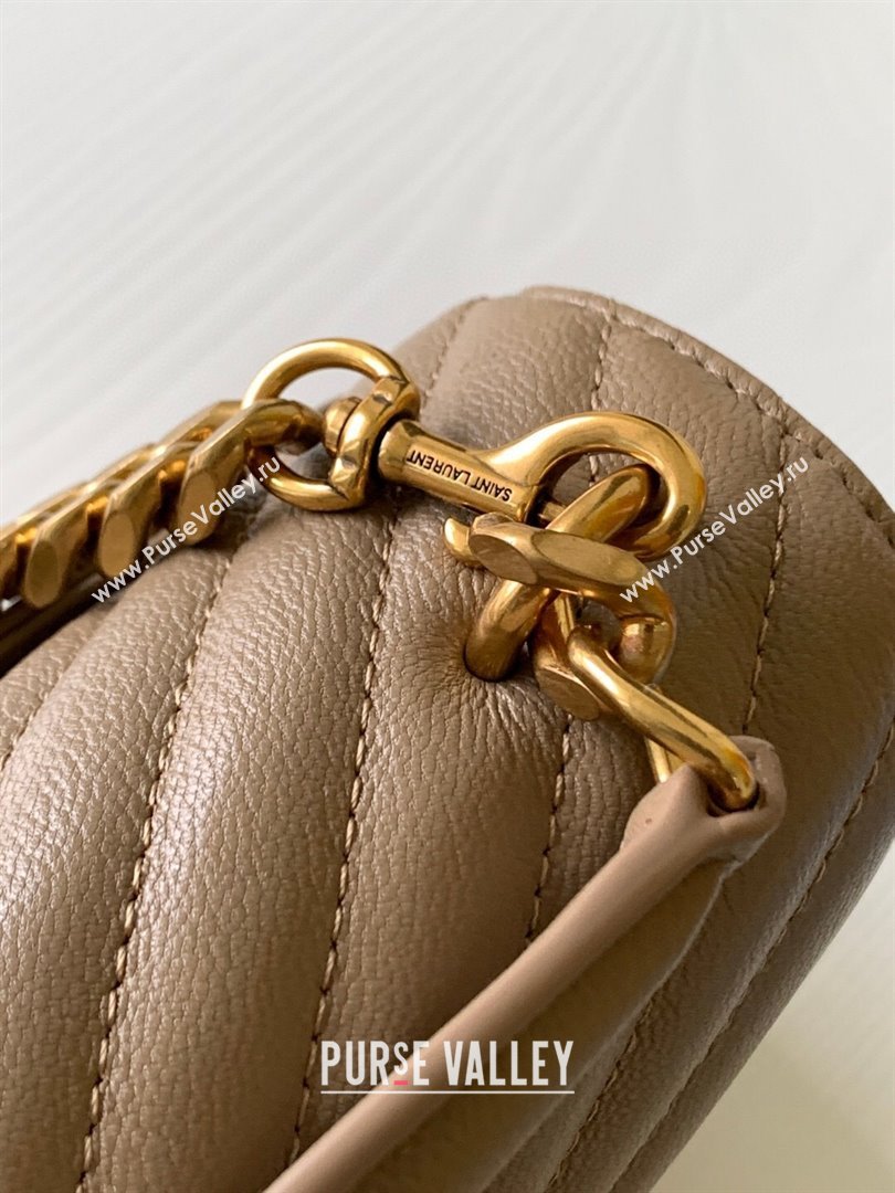 Saint Laurent Medium Monogram College Bag in Leather 392737 Beige 2025 (YY-250520051)