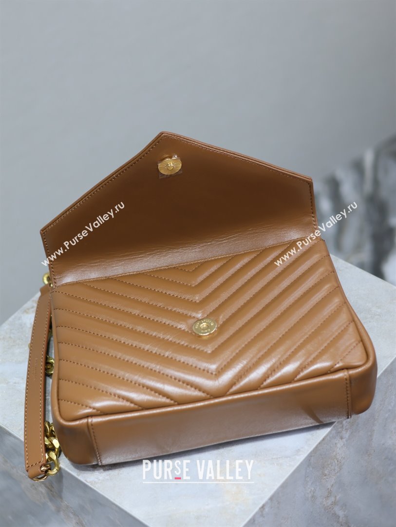 Saint Laurent Medium Monogram College Bag in Leather 392737 Brown 2025 (YY-250520044)
