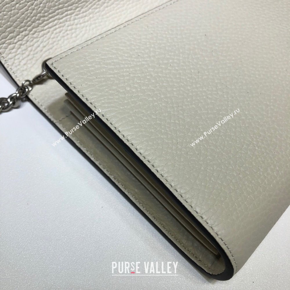 Gucci Dionysus Leather Chain Wallet 401231 White 2025 (DLH-250630082)