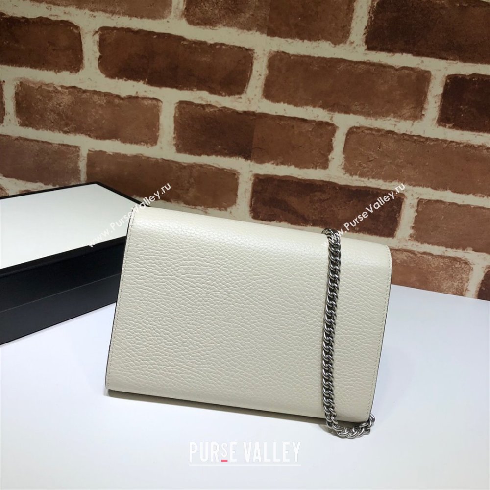 Gucci Dionysus Leather Chain Wallet 401231 White 2025 (DLH-250630082)