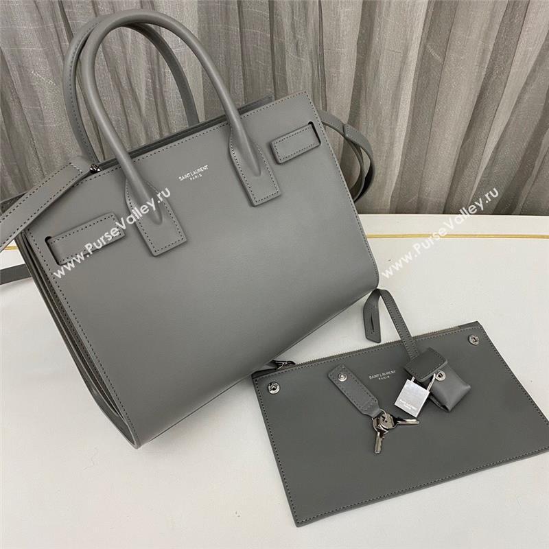 Saint Laurent Sac De Jour Baby Tote bag in Smooth Leather 421863 Grey 2023 (nana-231023047)