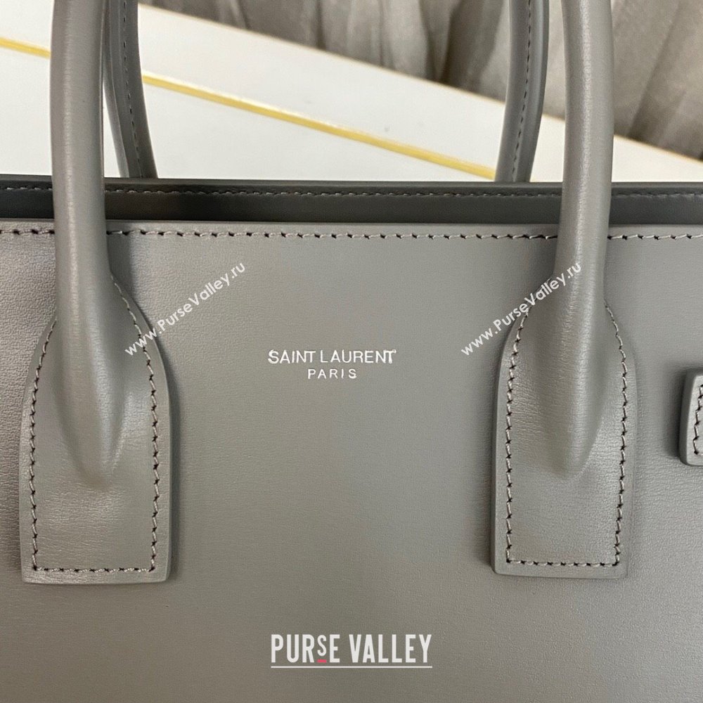 Saint Laurent Sac De Jour Baby Tote bag in Smooth Leather 421863 Grey 2023 (nana-231023047)