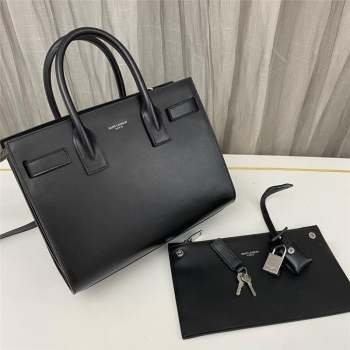 Saint Laurent Sac De Jour Baby Tote bag in Smooth Leather 421863 Black/Silver 2023 (nana-231023049)