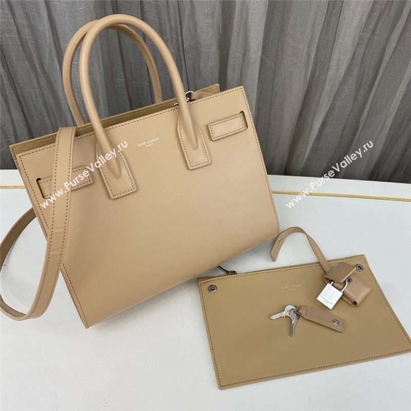 Saint Laurent Sac De Jour Baby Tote bag in Smooth Leather 421863 Beige 2023 (nana-231023046)