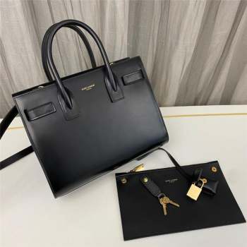 Saint Laurent Sac De Jour Baby Tote bag in Smooth Leather 421863 Black/Gold 2023 (nana-231023050)