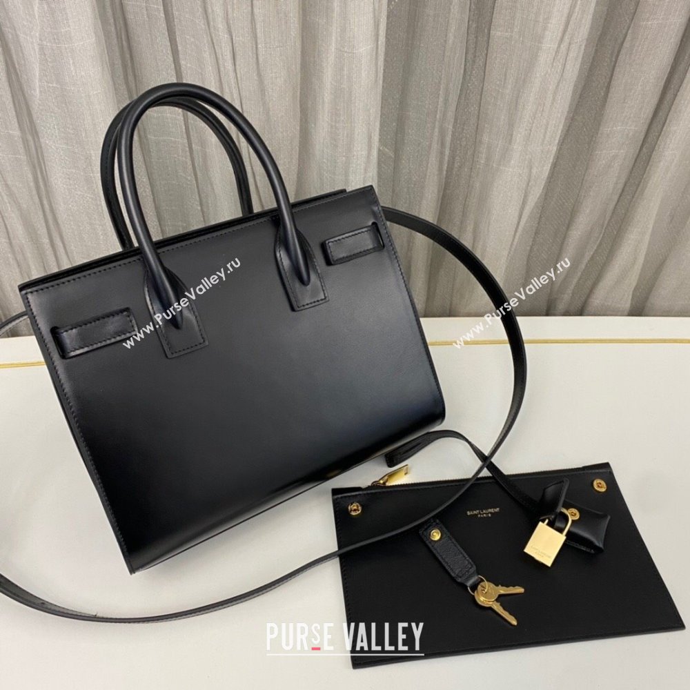 Saint Laurent Sac De Jour Baby Tote bag in Smooth Leather 421863 Black/Gold 2023 (nana-231023050)