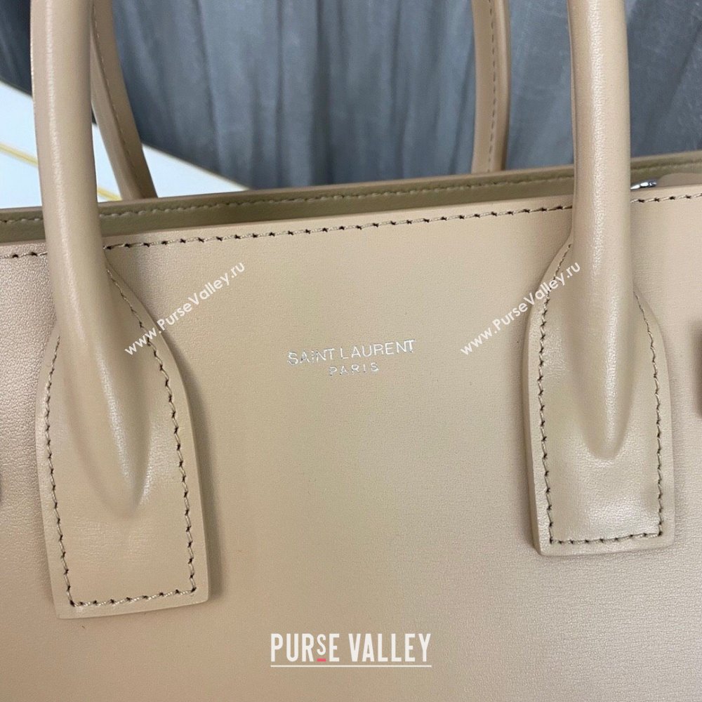 Saint Laurent Sac De Jour Baby Tote bag in Smooth Leather 421863 Beige 2023 (nana-231023046)