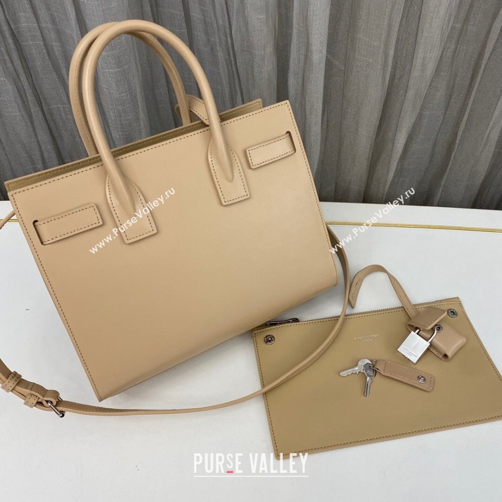 Saint Laurent Sac De Jour Baby Tote bag in Smooth Leather 421863 Beige 2023 (nana-231023046)