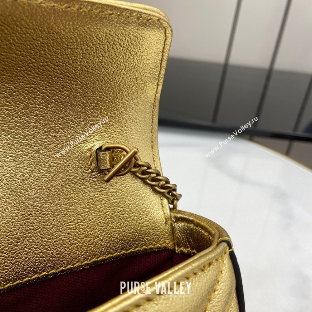 Gucci GG Marmont Matelasse Leather Super Mini Bag ‎476433 Gold-Tone 2025 (XLU-250117043)