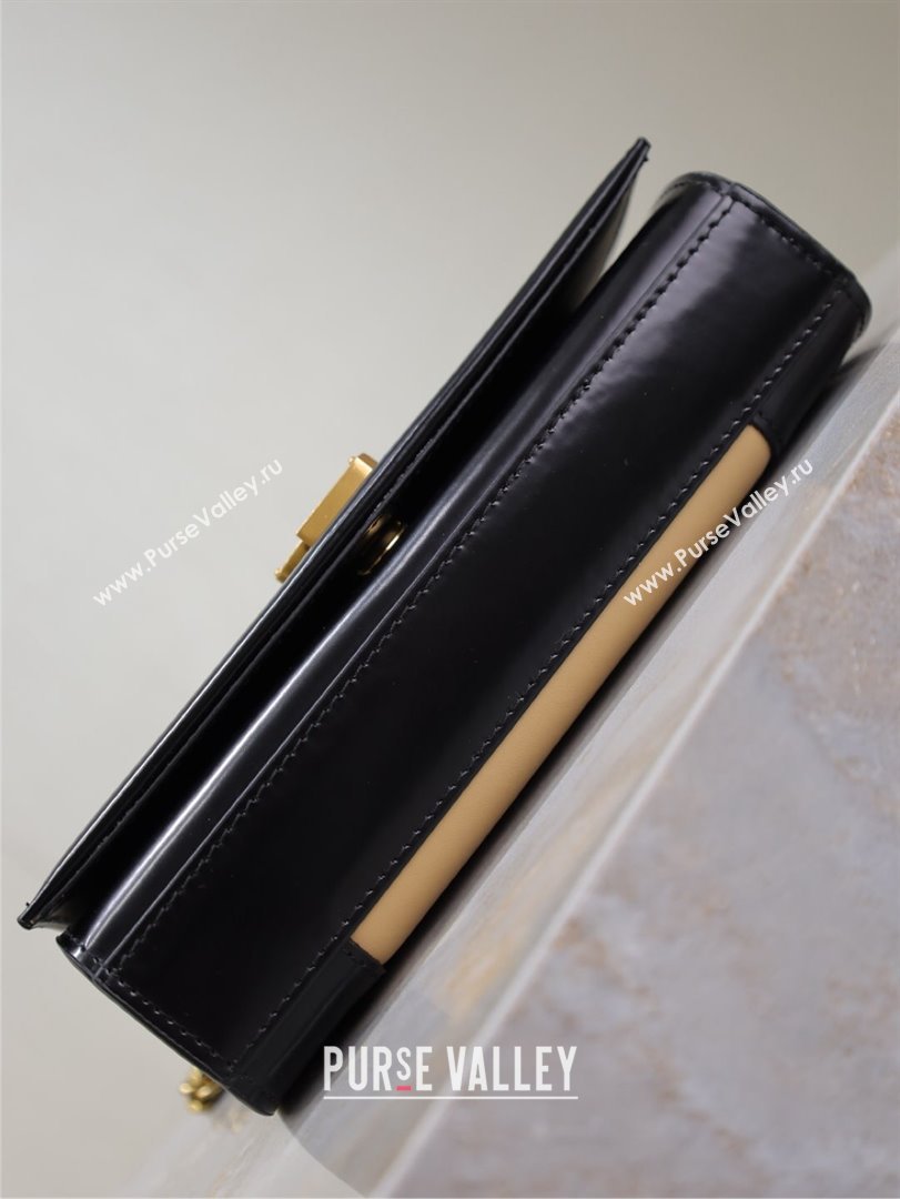 Saint Laurent Kate Small Chain Bag in Leather 469390 Black/Beige 2025 (YY-250409110)