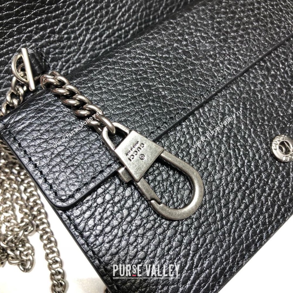 Gucci Dionysus Leather Super Mini Bag 476432 Black 2024 (DLH-241211144)