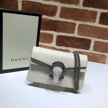 Gucci Dionysus Leather Super Mini Bag 476432 White 2024 (DLH-241211145)