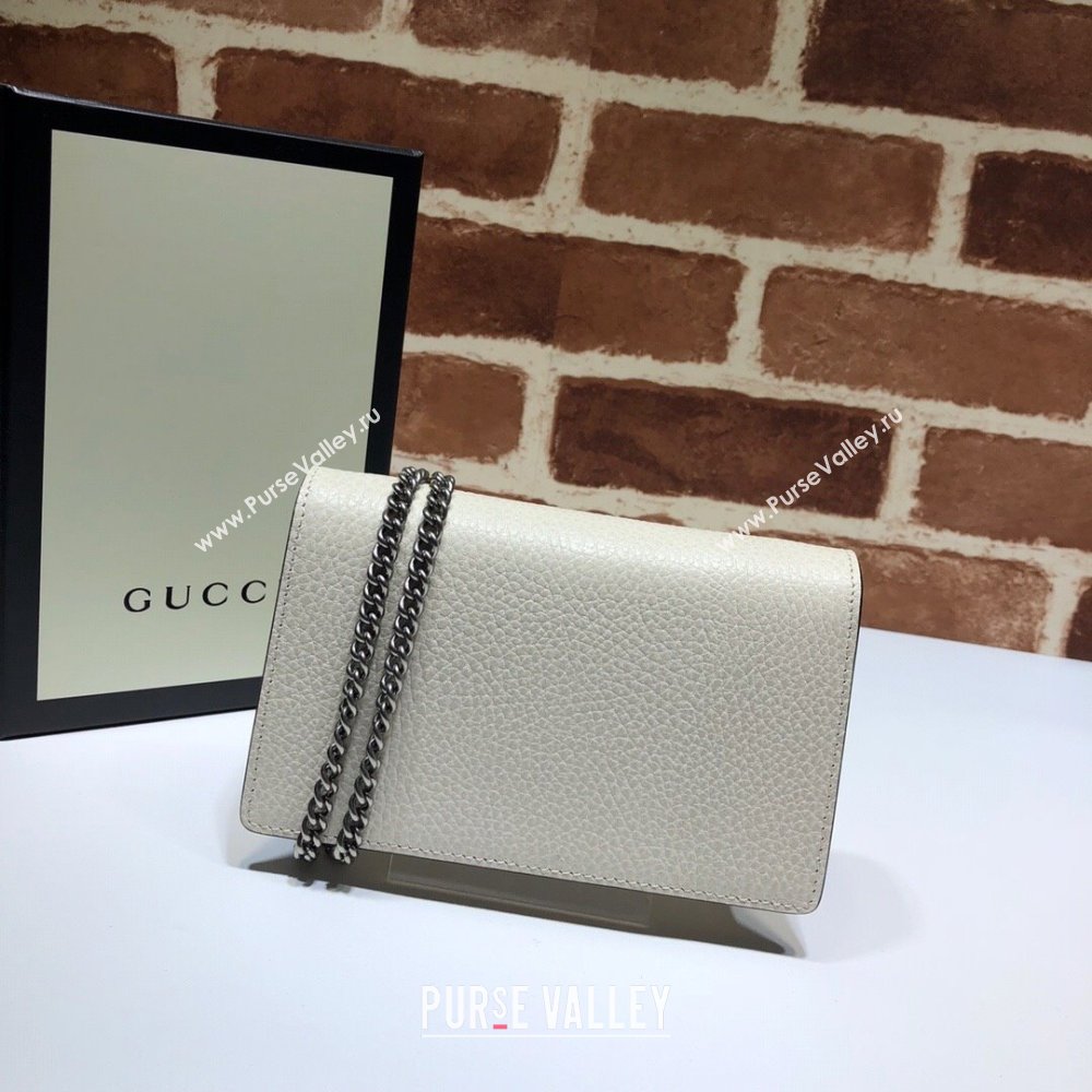 Gucci Dionysus Leather Super Mini Bag 476432 White 2024 (DLH-241211145)