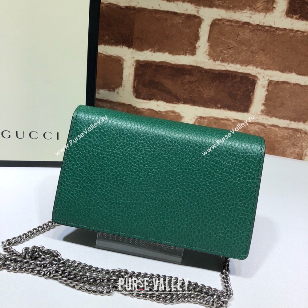 Gucci Dionysus Leather Super Mini Bag 476432 Green 2024 (DLH-241211146)