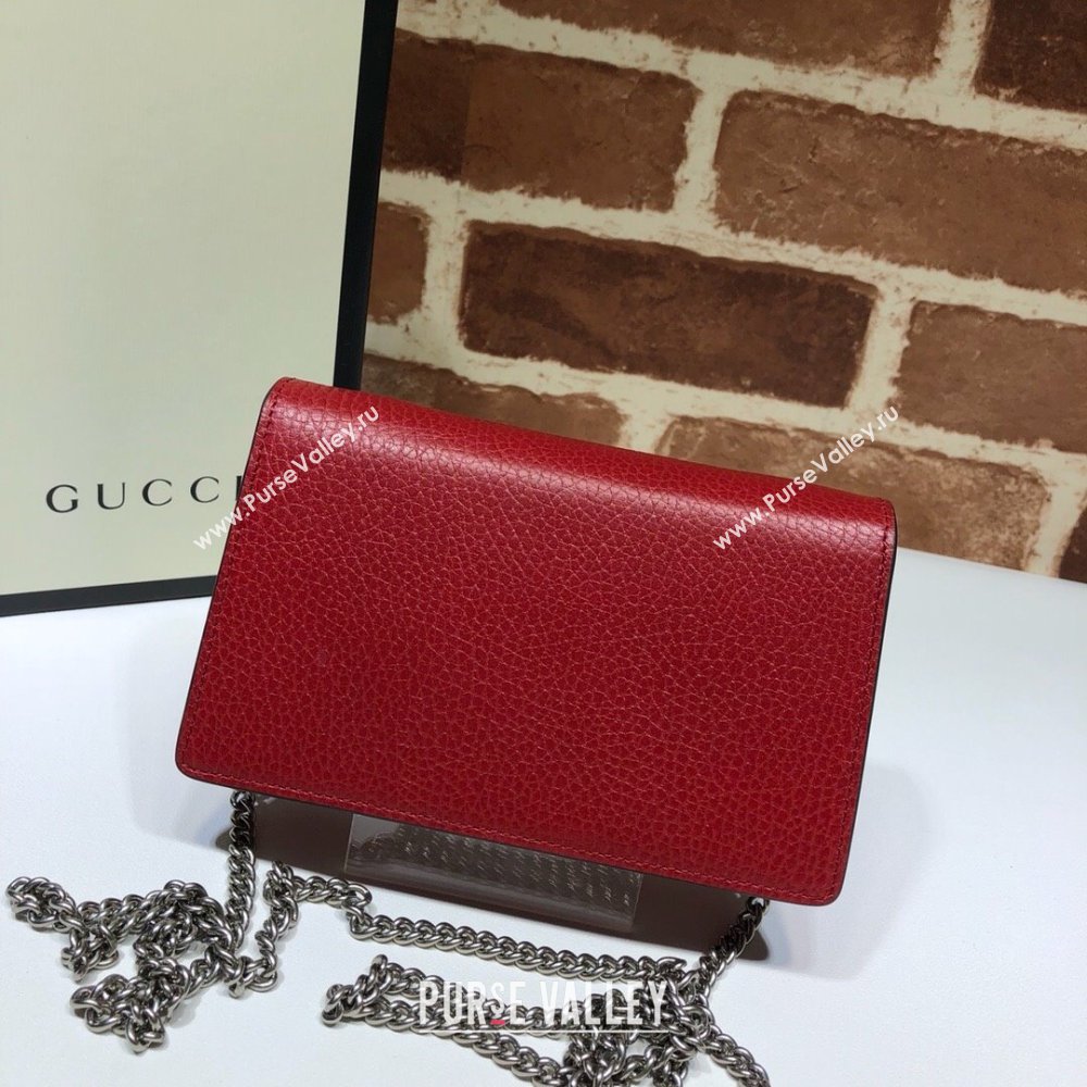 Gucci Dionysus Leather Super Mini Bag 476432 Red 2024 (DLH-241211148)