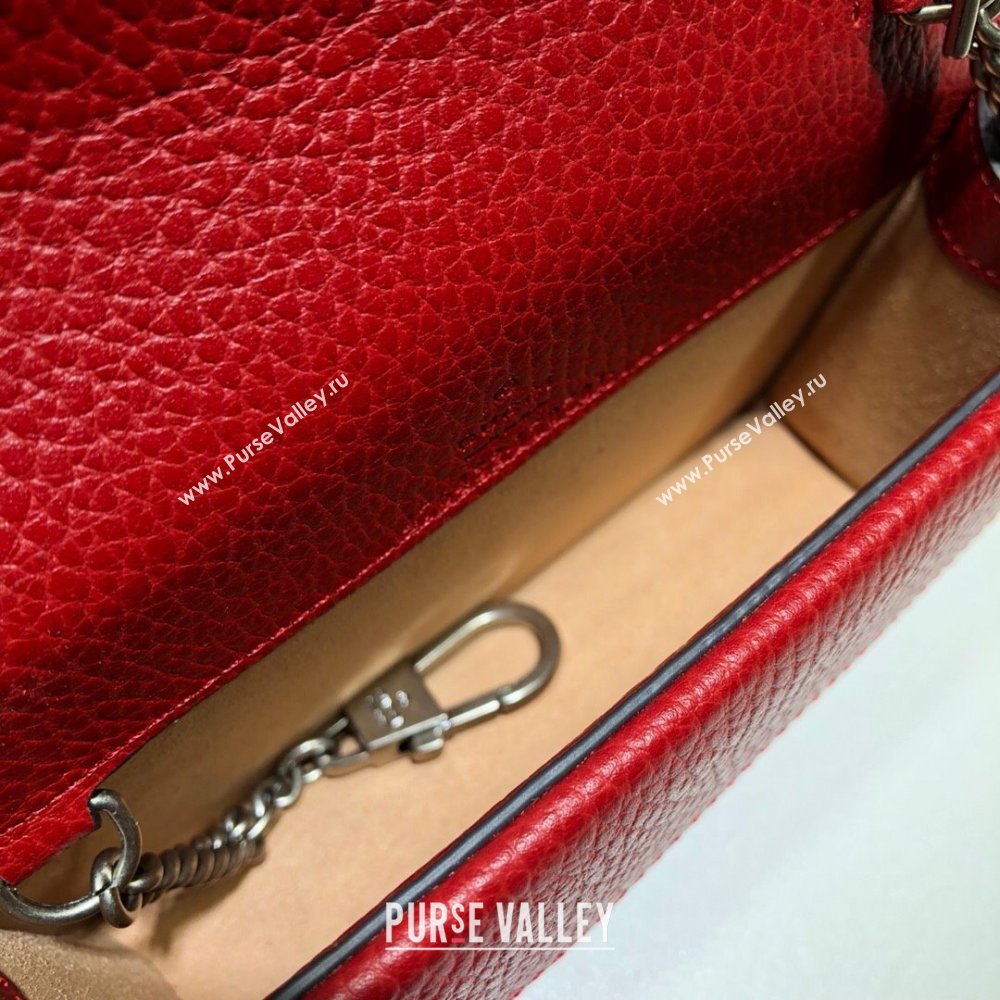 Gucci Dionysus Leather Super Mini Bag 476432 Red 2024 (DLH-241211148)