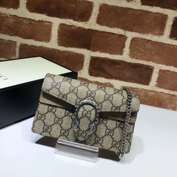 Gucci Dionysus Leather Super Mini Bag 476432 Beige/Khaki 2024 (DLH-241211142)