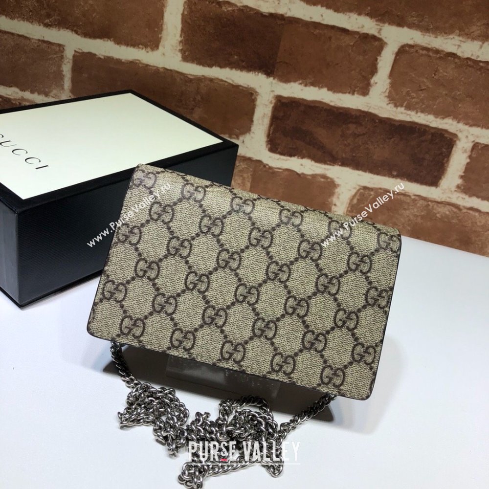 Gucci Dionysus Leather Super Mini Bag 476432 Beige/Khaki 2024 (DLH-241211142)