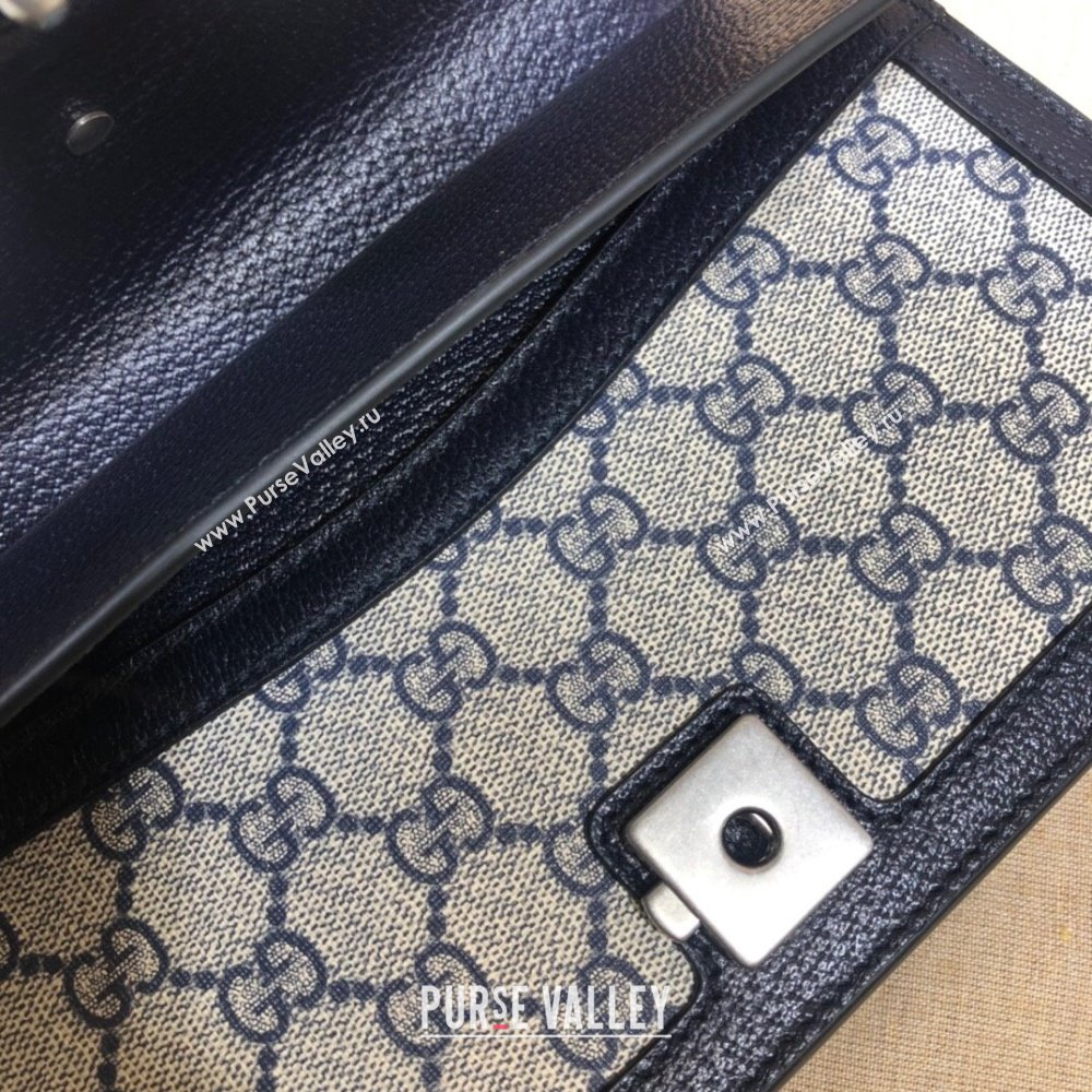 Gucci Dionysus GG Canvas and Leather Small Bag Beige/Blue 2024 499623 (DLH-241104011)