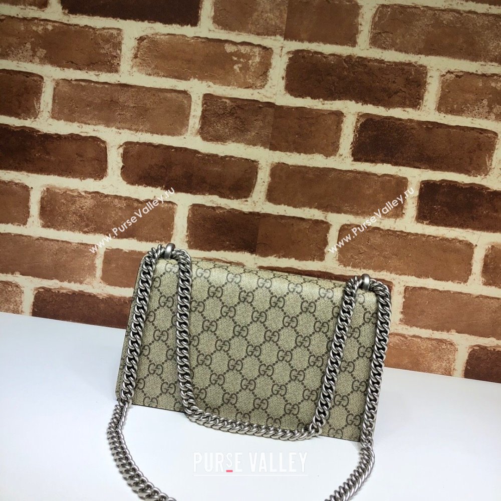 Gucci Dionysus GG Canvas and Suede Small Bag with Strass Beige/Khaki 2024 499623 (DLH-241104009)