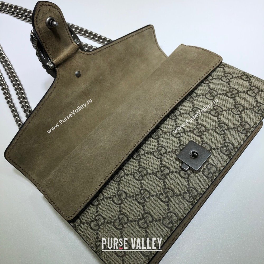 Gucci Dionysus GG Canvas and Suede Small Bag with Strass Beige/Khaki 2024 499623 (DLH-241104009)