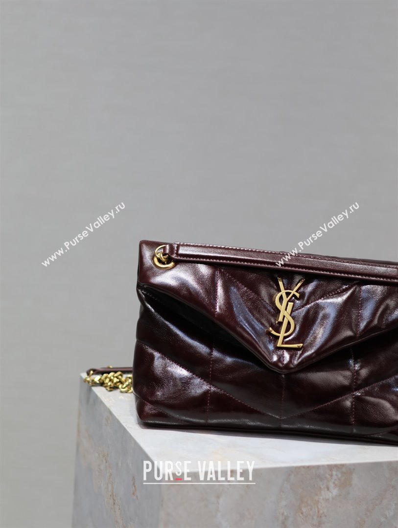 Saint Laurent Loulou Puffer Small Bag in Oil Leather 577476 Burgundy 2024 0525 (YY-240803050)