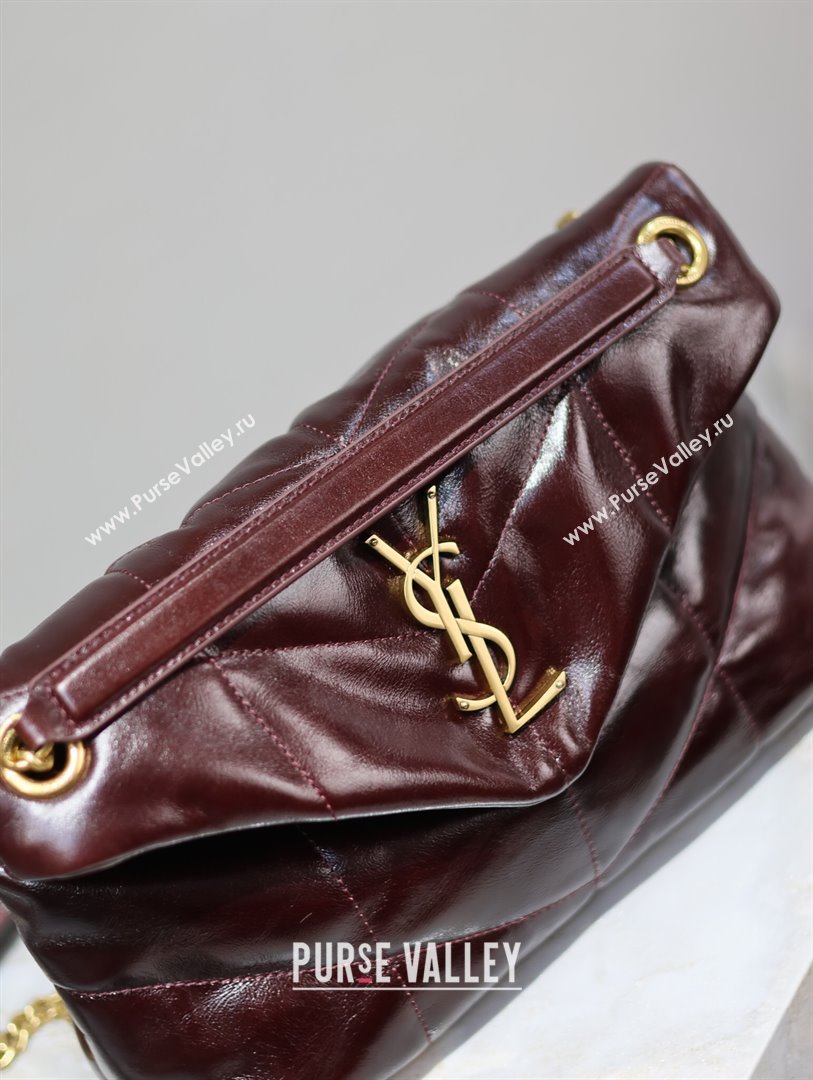 Saint Laurent Loulou Puffer Small Bag in Oil Leather 577476 Burgundy 2024 0525 (YY-240803050)