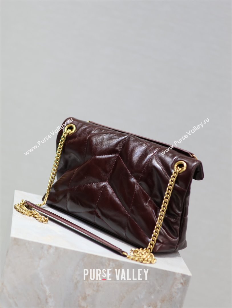 Saint Laurent Loulou Puffer Small Bag in Oil Leather 577476 Burgundy 2024 0525 (YY-240803050)