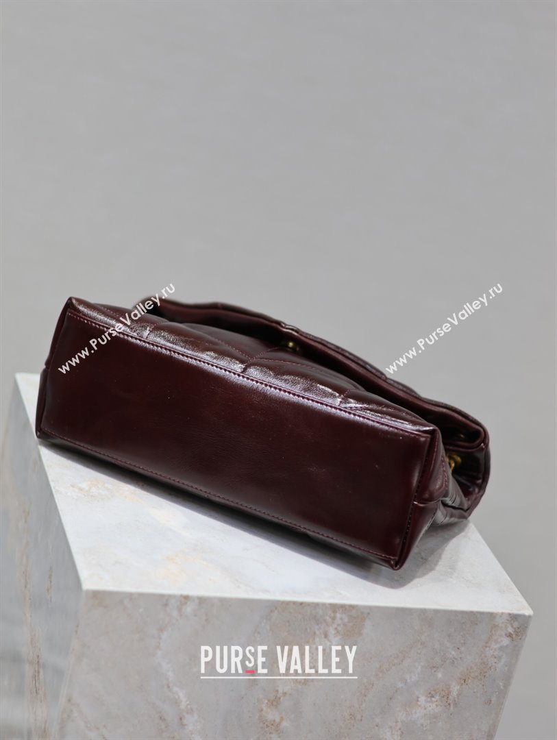 Saint Laurent Loulou Puffer Small Bag in Oil Leather 577476 Burgundy 2024 0525 (YY-240803050)