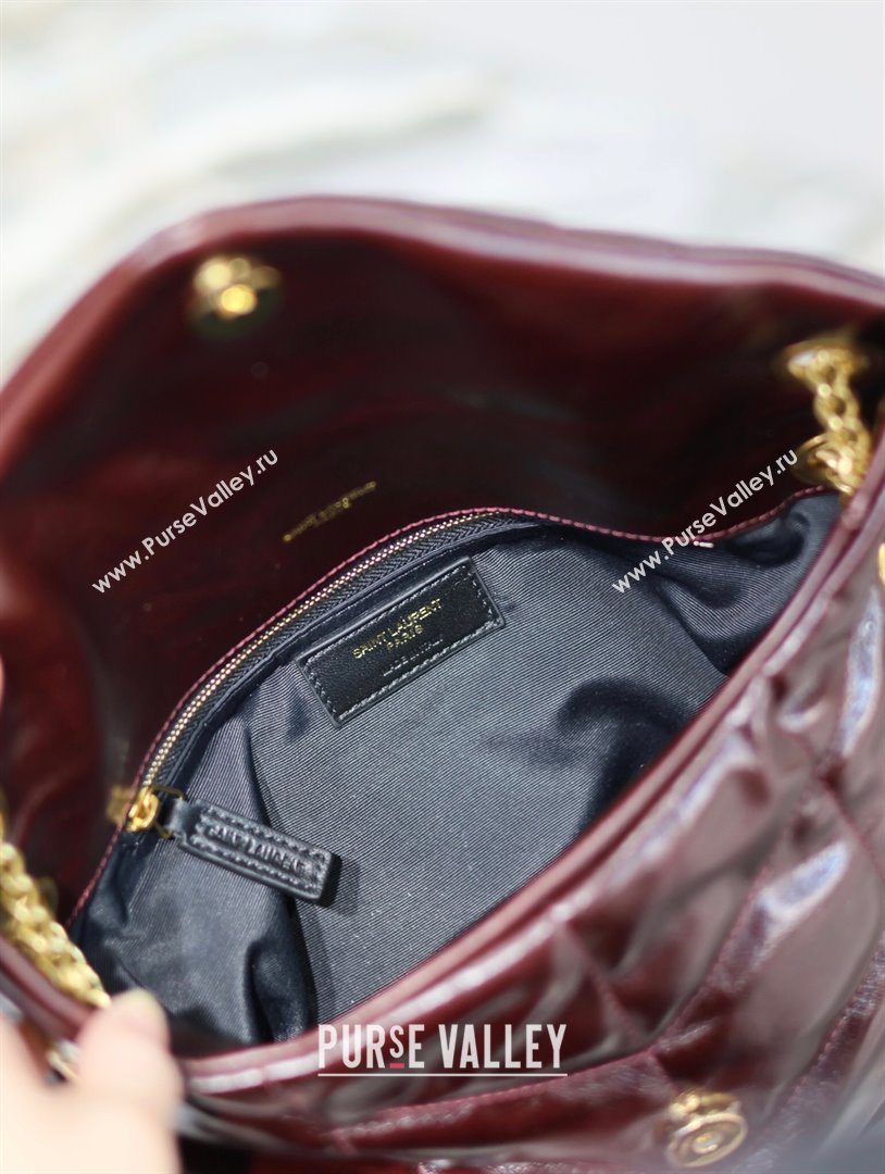 Saint Laurent Loulou Puffer Small Bag in Oil Leather 577476 Burgundy 2024 0525 (YY-240803050)