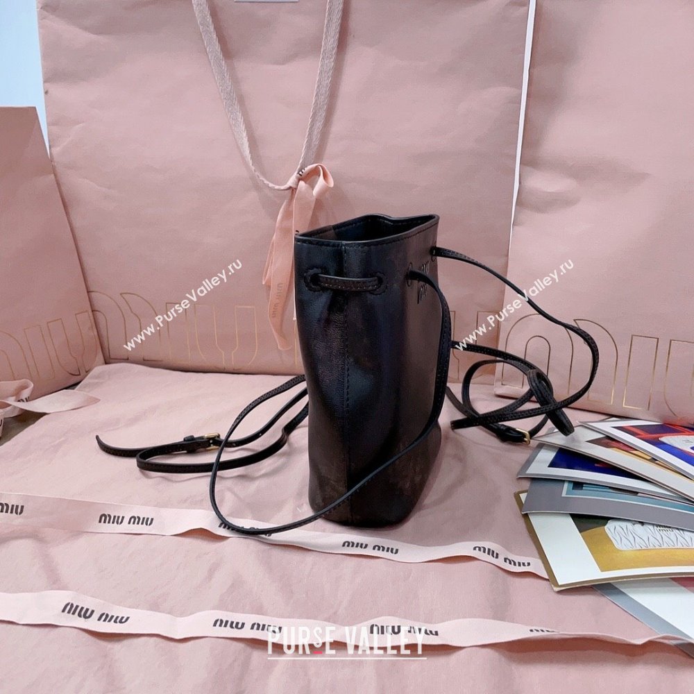 Miu Miu Faded Leather Pouch Brown 2025 5NF460 (JD-250626070)