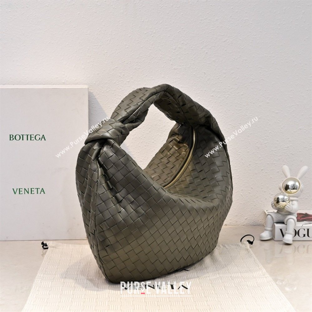 Bottega Veneta Medium Jodie Bag in Intrecciato Leather Khaki Green 2026 600263 (YX-260402111)