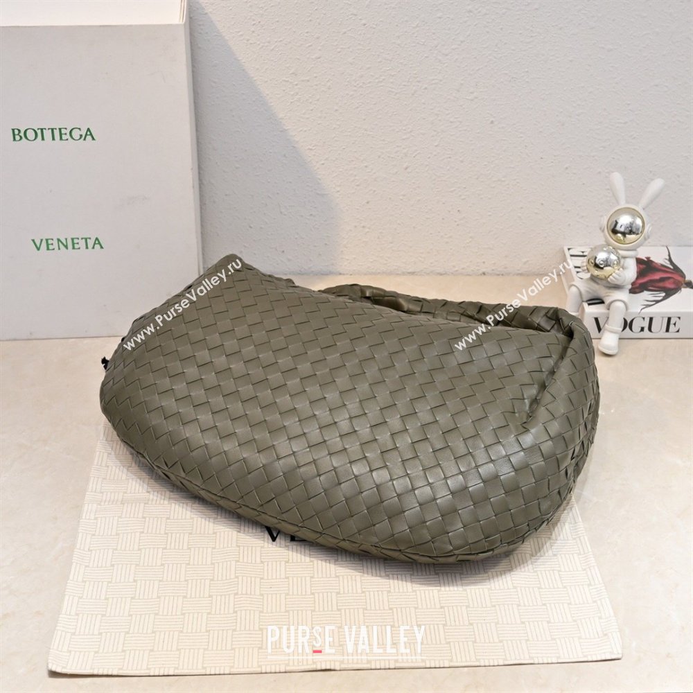 Bottega Veneta Medium Jodie Bag in Intrecciato Leather Khaki Green 2026 600263 (YX-260402111)