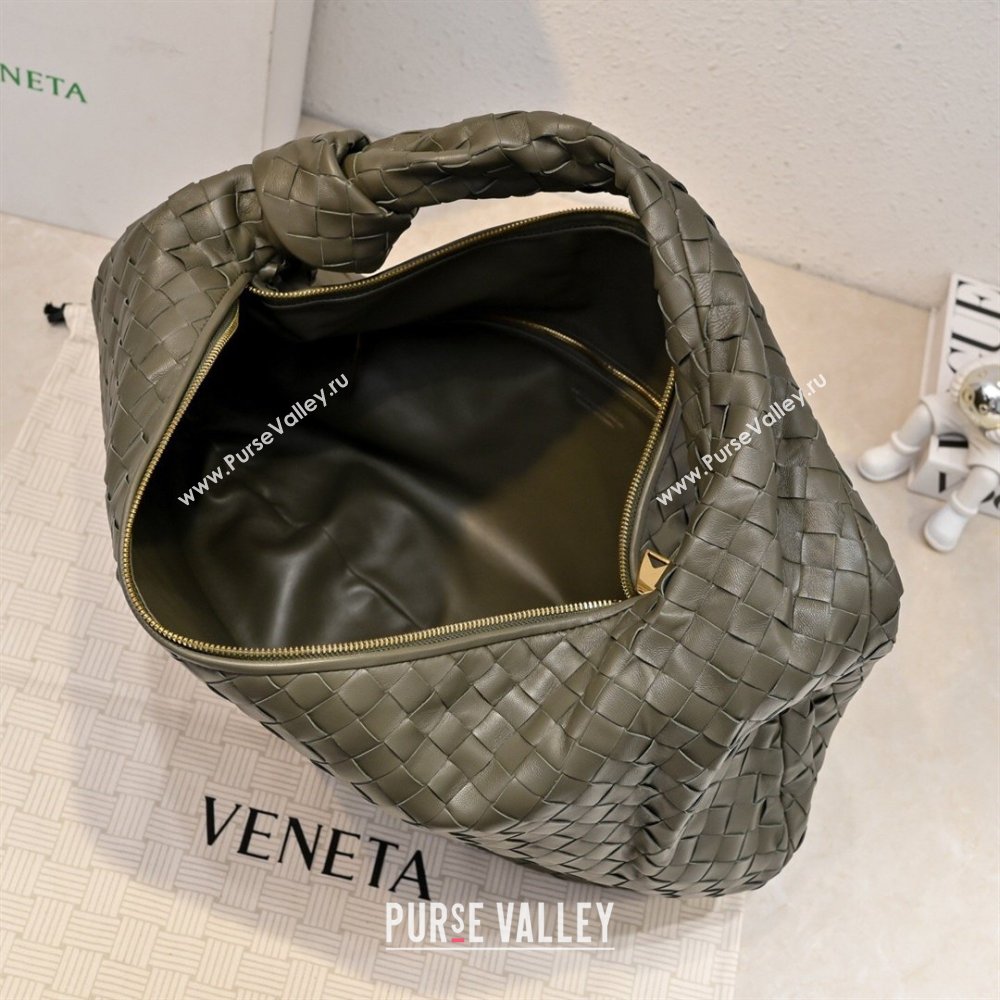 Bottega Veneta Medium Jodie Bag in Intrecciato Leather Khaki Green 2026 600263 (YX-260402111)